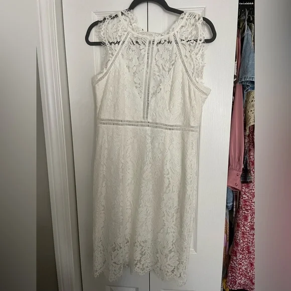 knee length dresses for ladies Fleur de Lis Lace Midi Dress main image 1
